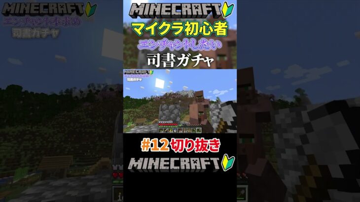 #12【マイクラ】エンチャントしたいから司書ガチャするマイクラ初心者#shorts#マイクラ#マインクラフト#minecraft#ゲーム実況#切り抜き