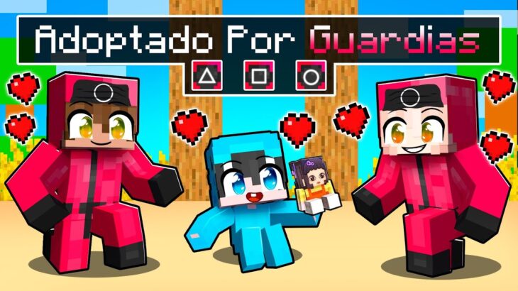 Adoptado por una FAMILIA de GUARDIAS de SQUID GAME en Minecraft!