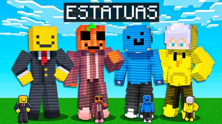 Batalla de Construcción de ESTATUAS en MINECRAFT!