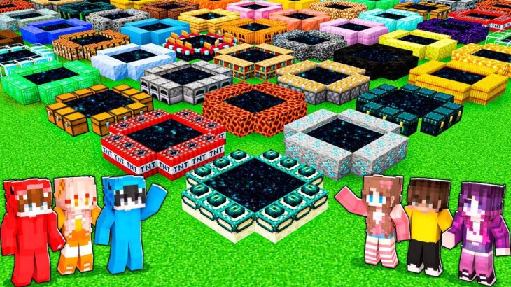 Encontramos 1000 PORTALES SECRETOS en Minecraft!