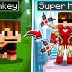 Evolving From MONKEY to SUPER HUMAN in Minecraft !!!