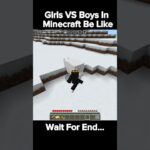 Girls Vs Boys In Minecraft || Minecraft Funny Video 😂 #shorts #short #minecraft #minecraftshorts