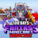 I Survived 100 Days in FANTASY Minecraft Hardcore!