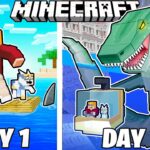 I Survived 100 Days in a FLOOD in Minecraft!