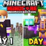 I Survived 100 Days of BEDROCK Hardcore Minecraft!