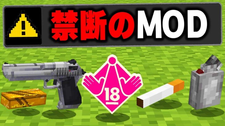 マイクラの絶対にプレイしてはいけない”禁断のMOD”を実際にプレイしてみたらヤバすぎたｗｗｗ【まいくら・マインクラフト】【総集編】