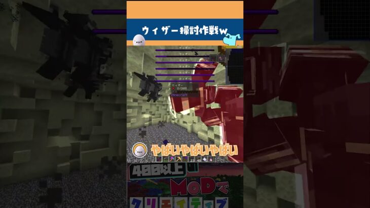 【 マイクラMOD 】ウィザーを大量撃破！？【 mod 】 #shorts