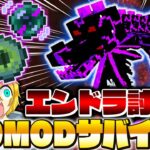 【マイクラ】MODが300個入った世界でエンドラ討伐を目指す！エンドの世界もヤバいかも…！？【Minecraft・マインクラフト】