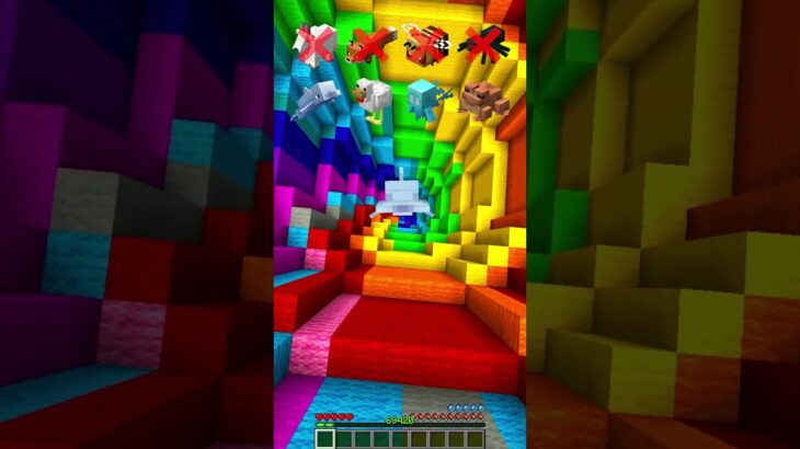 Minecraft Rainbow Dropper vs Falling Mobs😱 (Sigma Boy) #minecraft #shorts