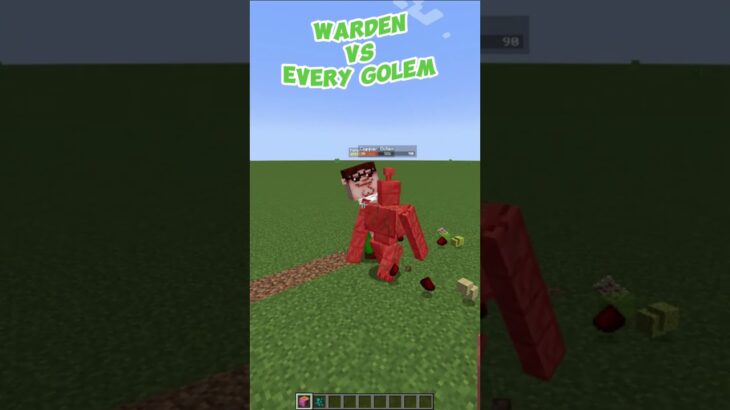 Minecraft Warden vs Every Golem Who Win 😲 (もういいよ___こっちのけんと) #minecraft #shorts