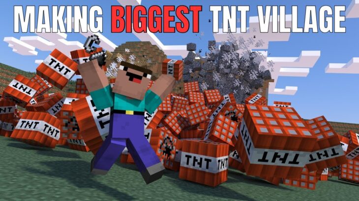 Minecraft tnt village #minecraft #minecraftshortlive