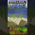 【Minecraft】ブロックを見るときに出てくる枠の色を変えることが出来るMOD『Fancy Outline』【MOD紹介】#shorts #ゆっくり紹介