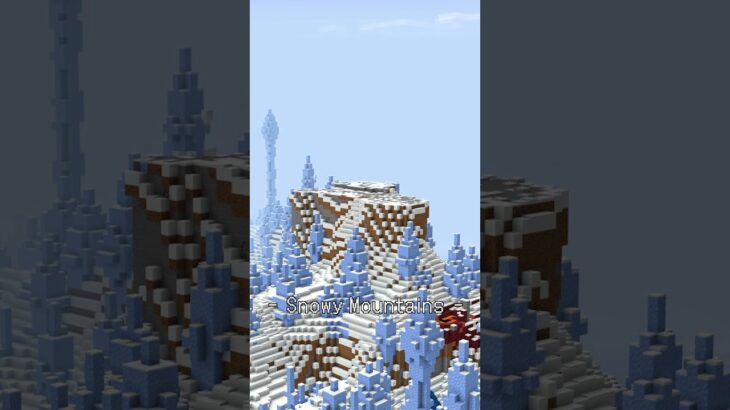 氷柱の雪山を整地するタイムラプス【Minecraft】【#Shorts】 #マイクラ #minecraft #マインクラフト