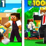 TURNING 1 Rs TO 1,00,000 Rs In Minecraft SMP 😰