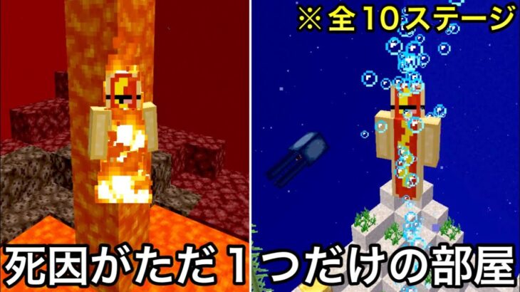 【マイクラ】中々死ねない「死ねば勝ち」の試練VS数々の死因を知り尽くした死亡プロ.. ～死んだら勝ちの世界なのに詰んで強制ゲームオーバーする奴～【マインクラフト】【まいくら】【検証】【小ネタ】