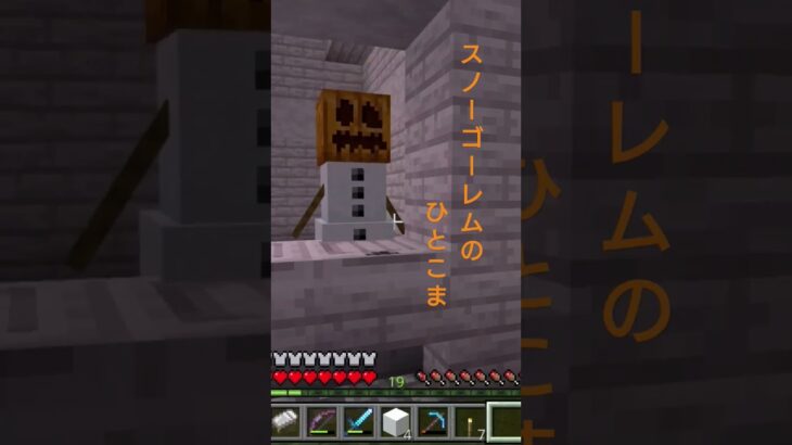 スノーゴーレム用に家を建ててあげました【マイクラ】統合版#minecraft #マインクラフト #マイクラ