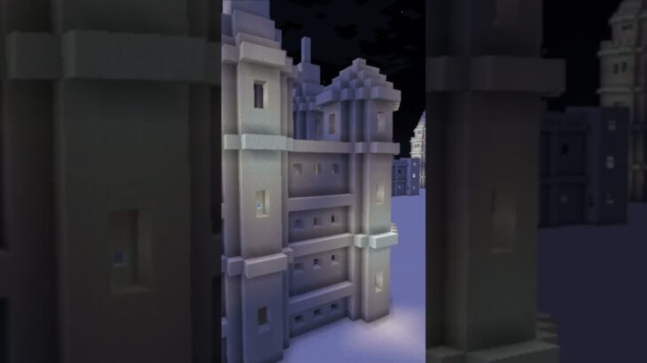 【マイクラ 建築 雪】雪の夜　#マイクラ #マイクラ建築 #minecraft #マインクラフト