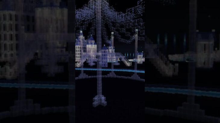 【マイクラ 建築 ガラスの家】幻想的な夜　マイクラ #minecraft #マインクラフト #マイクラ建築