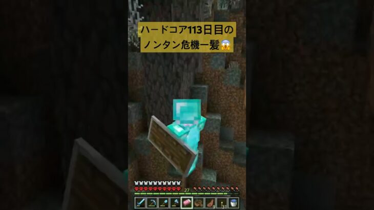 装備に落下耐性ついててエンチャントの大切さを学んだ☝️🤓#マインクラフト #マイクラ #minecraft #参加型 #統合版