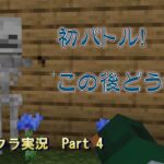 【minecraft】家の前の整地を開始！　スケルトンに遭遇！！　素人マイクラ実況Part 4