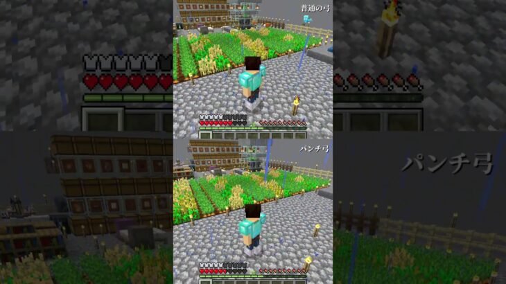 「パンチ」エンチャントの効果を試す #マイクラ #マインクラフト #minecraftmultiplayersurvival  #minecrafthardcormode