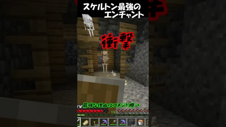 スケルトン最強のエンチャント✨#まいくら#中学生#minecraft#shorts