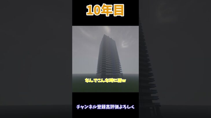 【神建築】建築歴ごとの上手さの違い！【リガーレ日本橋人形町編】 #マイクラ #建築 #shorts #マインクラフト