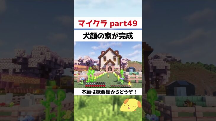 【マイクラ】犬顔の家が完成【マインクラフト】#shorts