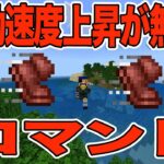 【マイクラ】移動速度上昇(足が速くなる)が無限になるコマンド紹介