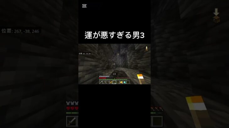 運が悪すぎる男#マイクラ#まいくら#マインクラフト