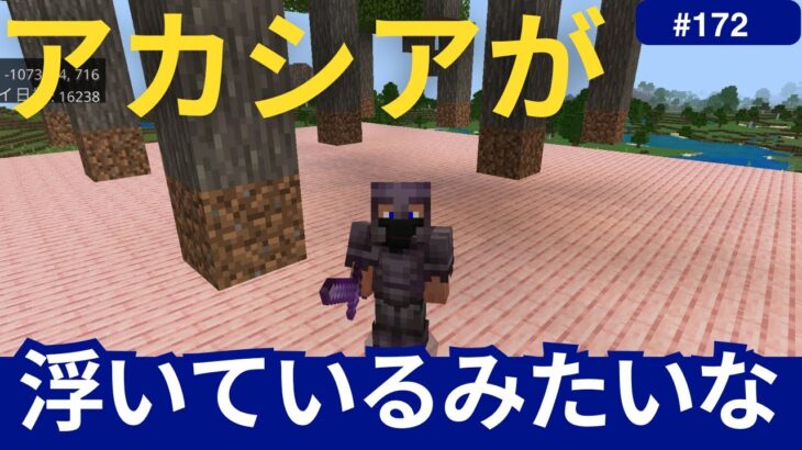 【マイクラ】建築の材料としてアカシアが足りなくなりそうなので、植林場を増築（四捨五入すると60歳、還暦的なPS5版マインクラフト 1.21 トリッキートライアルアップデート その172）