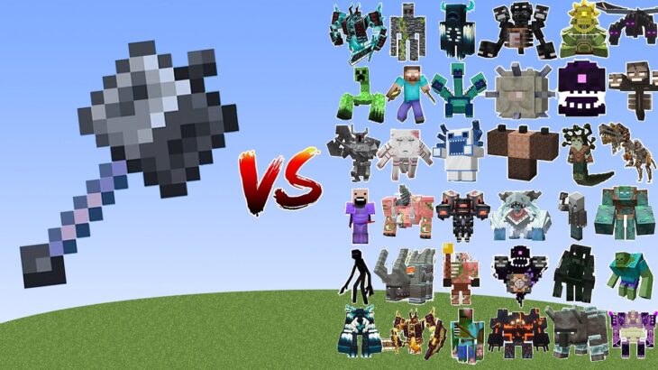 MACE VS All Minecraft Bosses, Herobrine, Warden, Wither Storm…