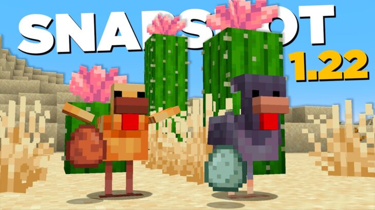 MINECRAFT 1.22 – CHEGOU as NOVAS FLORES DO DESERTO, GALINHAS e MUITO MAIS!