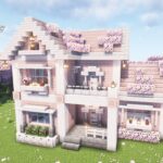 【マインクラフト】ペールオークと桜の家の作り方【マイクラ建築】【Minecraft】