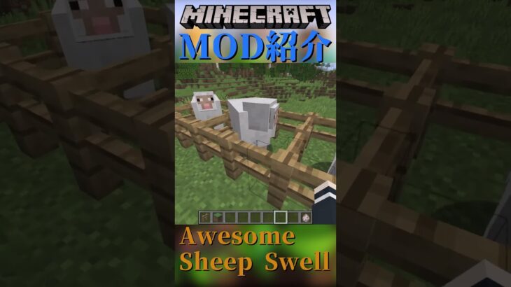 【Minecraft】羊の毛がさらに生えるMOD『Awesome Sheep Swell』【MOD紹介】#shorts #ゆっくり紹介