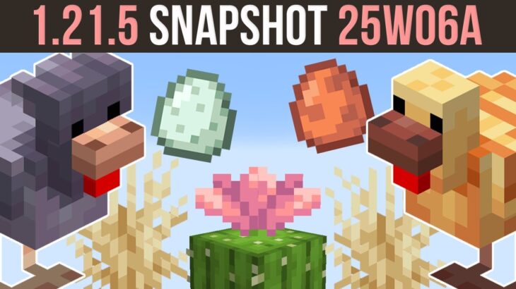 Snapshot 25W06A | New Chickens, Cactus Flower & Dry Grass | Minecraft 1.21.5