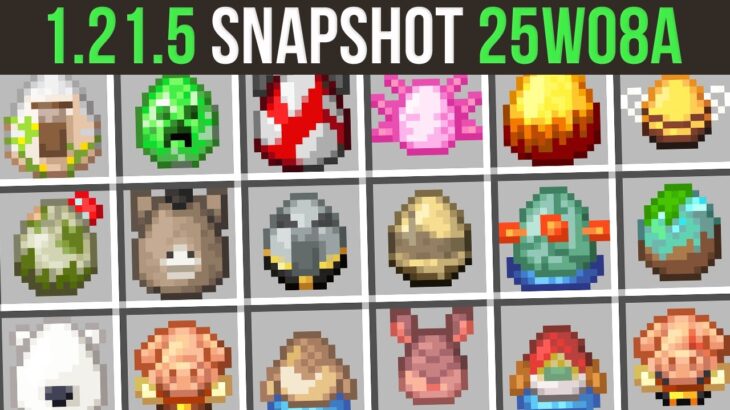 Snapshot 25W08A | New Spawn Eggs & Wolf Personalities | Minecraft 1.21.5