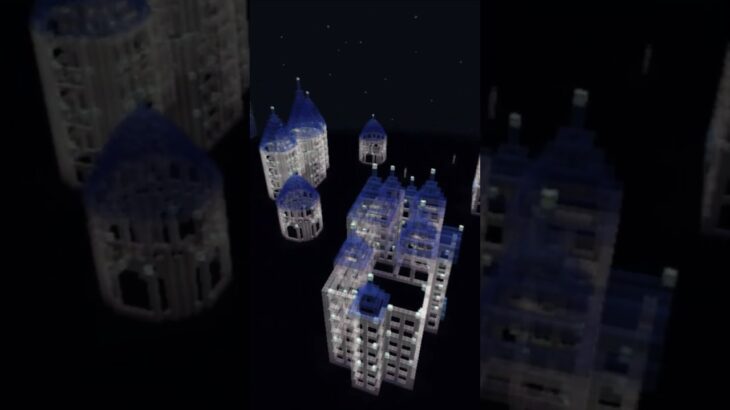 【マイクラ 建築 ガラスの家】幻想的な夜　マイクラ #minecraft #マインクラフト #マイクラ建築