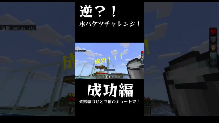 逆？！水バケツ？チャレンジ！～成功編～ #マインクラフト #minecraft #マイクラ