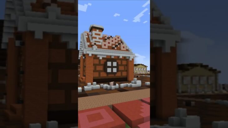 【マイクラ 建築 お菓子の家】マイクラで建築　お菓子の街のお菓子の家　マイクラ #minecraft #マインクラフト #マイクラ建築