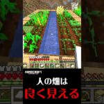 マイクラ生活 【人の畑はよく見える】 #shorts #マイクラ #マインクラフト