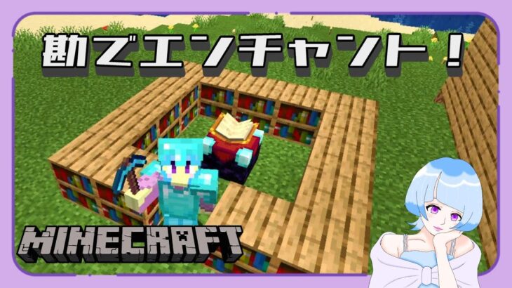 【マイクラ】ネザーに向けて装備強化💪勘と運でエンチャント！初心者のマインクラフト＃６