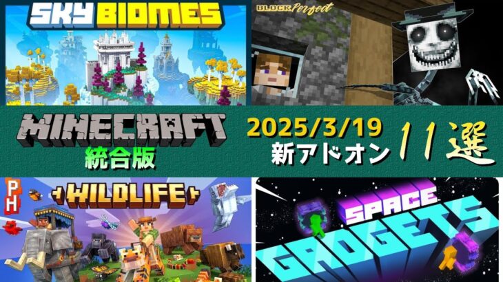 【統合版マイクラ】空島バイオーム追加などの公式アドオン11個紹介!! マーケットプレイス情報【Switch/Win10/PE/PS/Xbox】