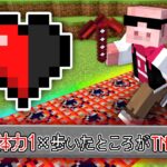 【マイクラ】体力1×歩いたところがTNTになる世界でエンドラ討伐！