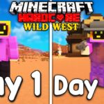 I Survived 100 Days Of Minecraft Hardcore In The WILD WEST!