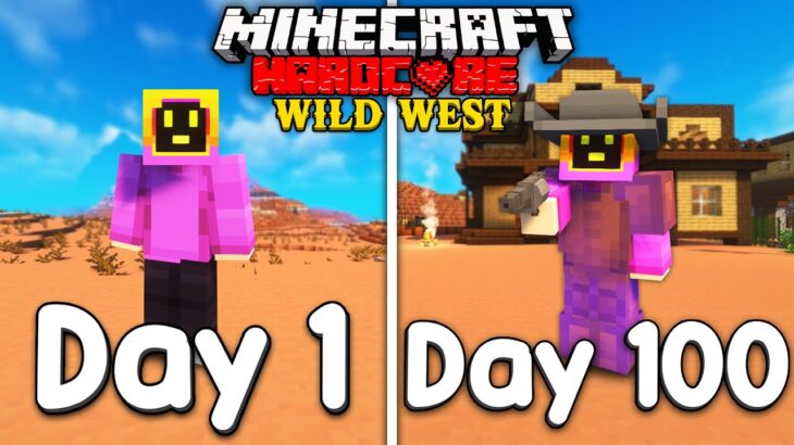 I Survived 100 Days Of Minecraft Hardcore In The WILD WEST!