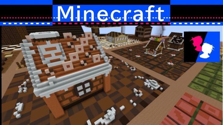 【マイクラ 建築 お菓子の家】お菓子の家 Minecraft　マイクラ　かわいい建物