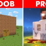 Minecraft NOOB vs. PRO Scary Prank House Build Challenge