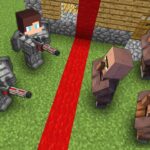 Minecraft Villagers SPLIT The Village in HALF