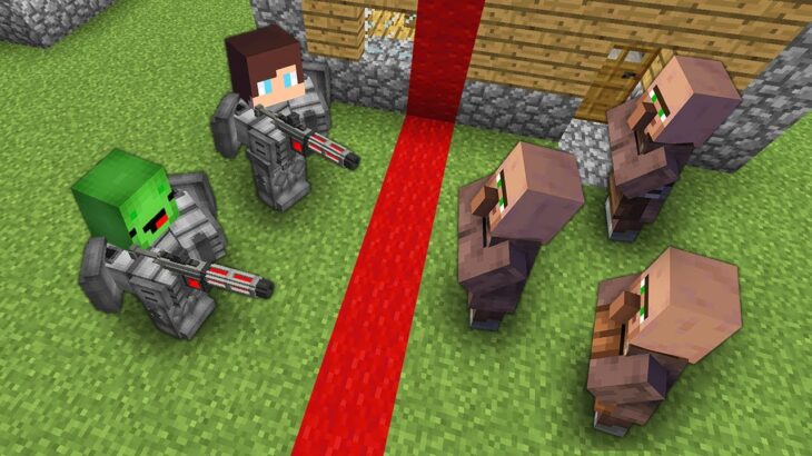 Minecraft Villagers SPLIT The Village in HALF